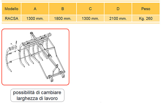 Dolmec RACSA raccogli sarmenti